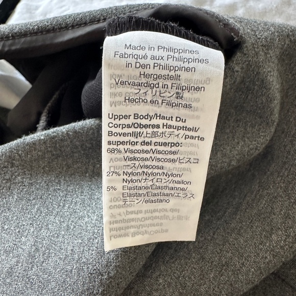 J. Crew 365 Wide Leg Combo Jumpsuit Black Grey Malt Ruffle Waist J7995 (Size 4) - Picture 7 of 8